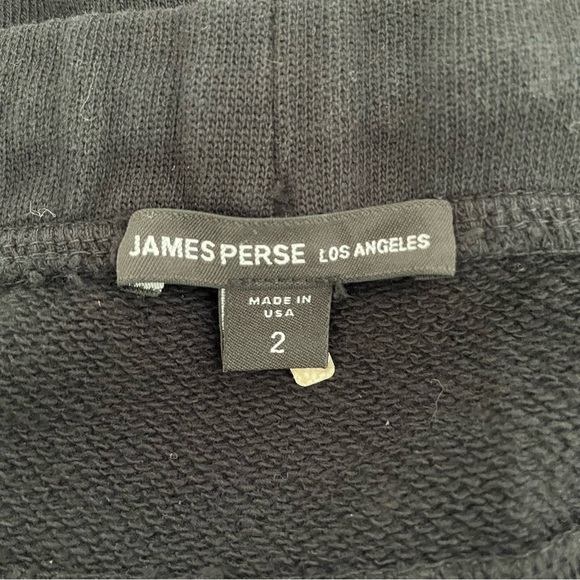 James Peres Black French Terry Drawstring Pencil Midi Skirt 37610 - Picture 2 of 10